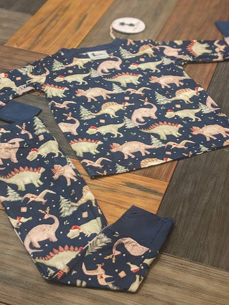 Christmas Dinosaur Lounge Sets for wholesale by Frog & Molly