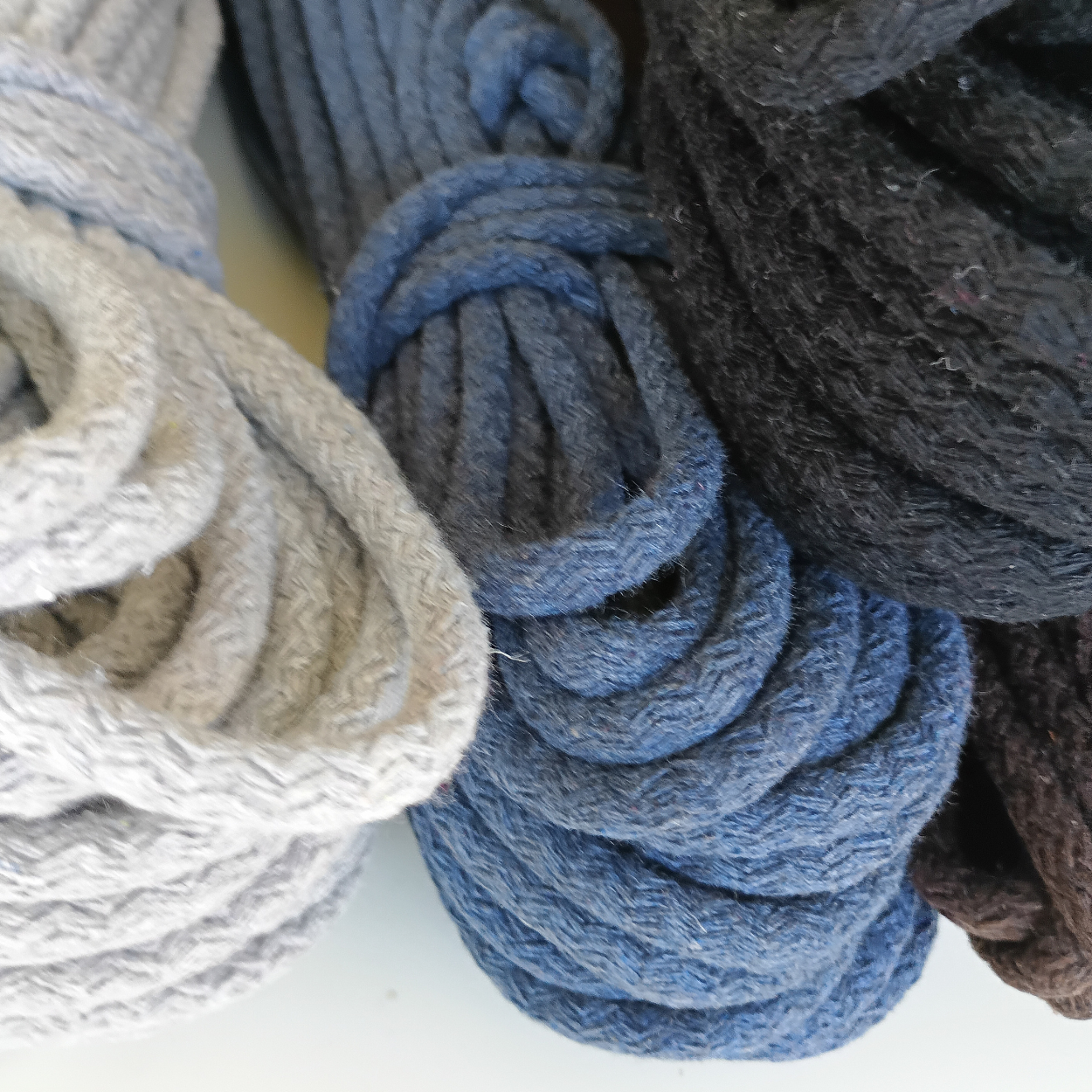 Dream Trimming Goods LLC - Wholesale Craft Supplies - indigo Blue Cotton Rope 1/4' inch x 500 Yrd –Braided Macrame4