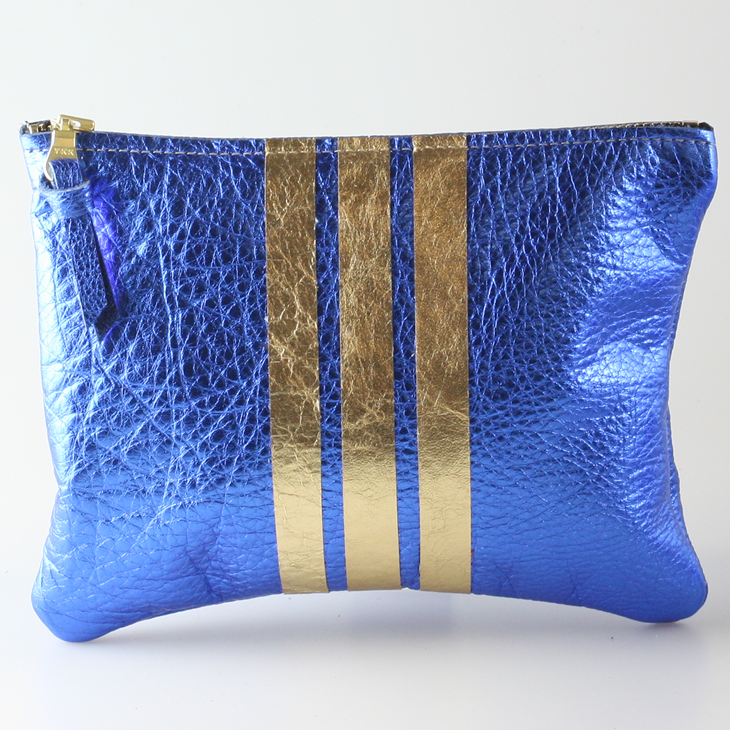 Zina Kao Exclusives - Wholesale Pouch - Women's - The Everyday Pouch: BRIGHT Metallic Stripes - 2 sizes! 10