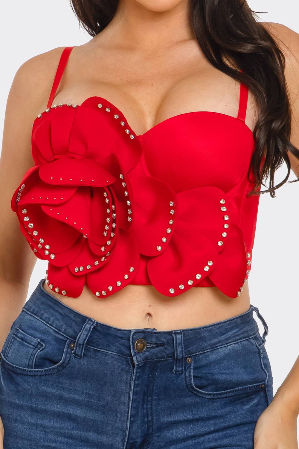 NEWGENS - Wholesale Corset - Women's - NT1113A 3D Floral Bustier Crop Top6