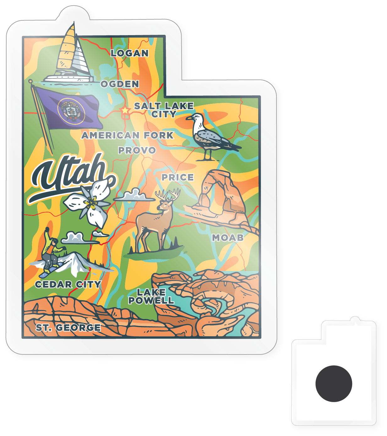 Morris Magnets - Wholesale Magnet - Magnet - Utah Across America 2.00