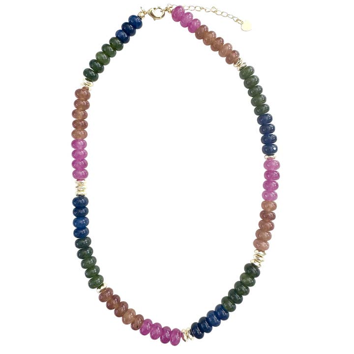 Gemelli - Wholesale Beaded/Pearl Necklace - Kerry Jewel Tone Necklace0