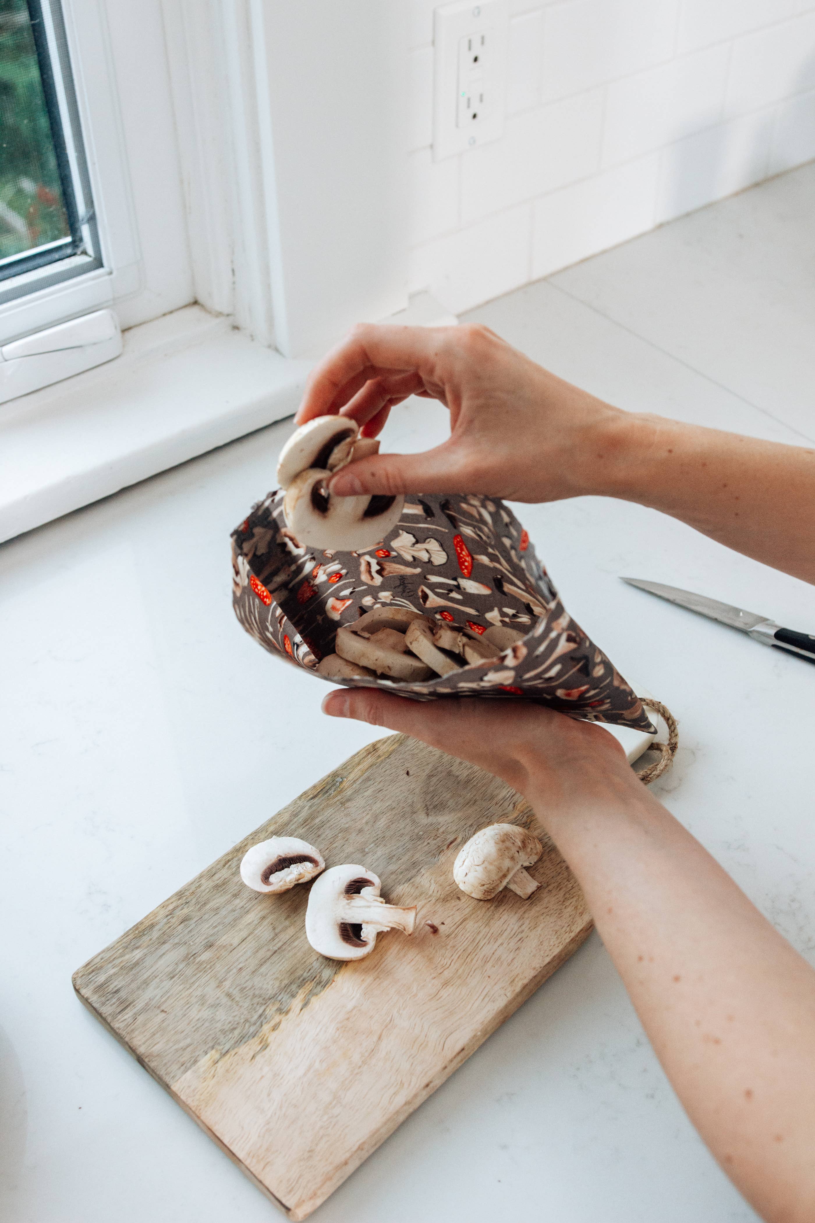 Goldilocks Goods – wholesale Livsmedelsförvaring omslag/väska – Återanvändbara Bivax Food Wraps: Svampar Set om 32