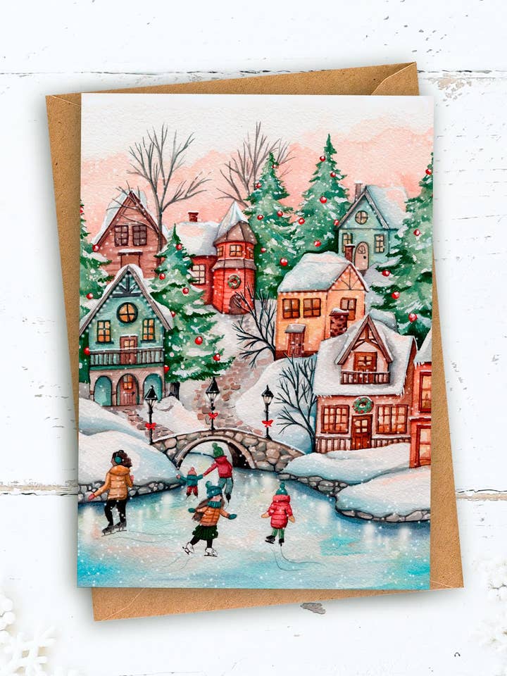Skating Day | Greeting Card for wholesale by Sarah Choquette Scott Artiste