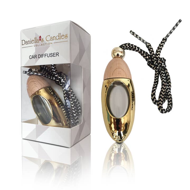 Hanging Car Diffuser Air Freshener - 10ml - Gold for wholesale by Daniella’s Candles