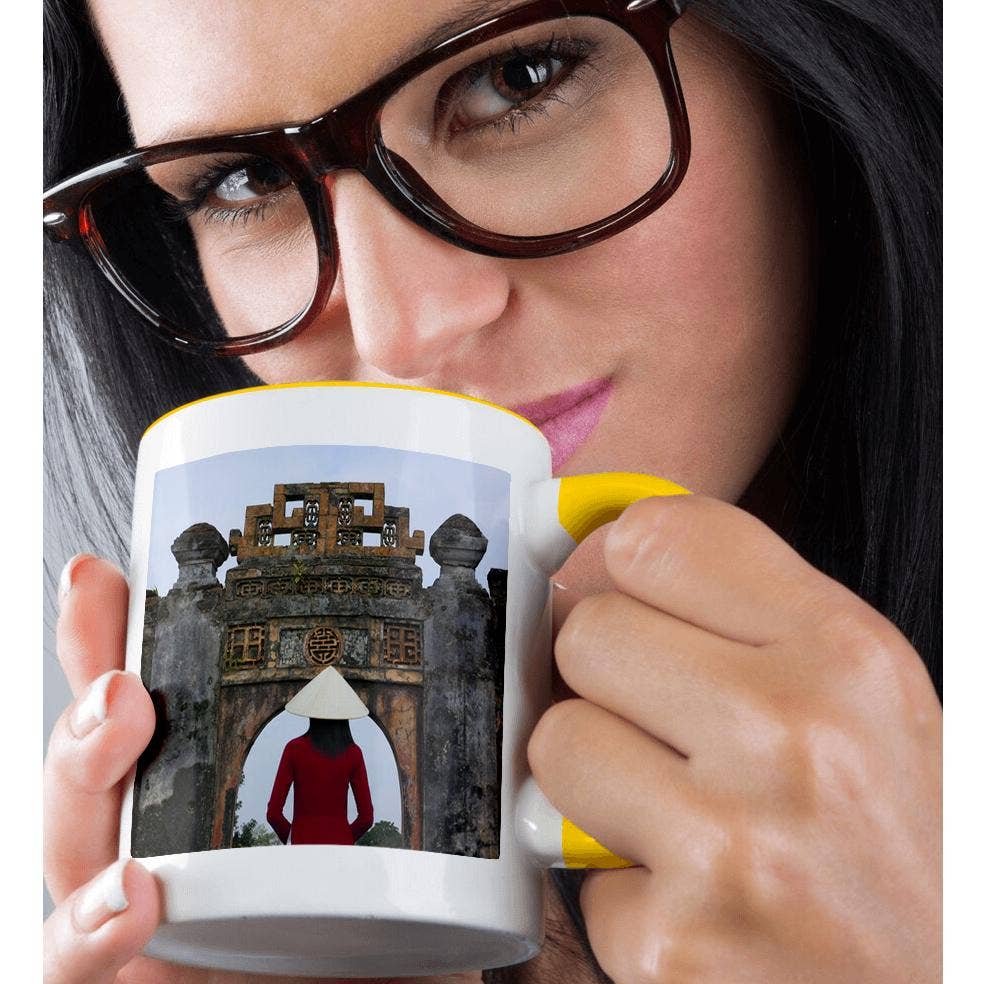 3dRose - Wholesale Coffee Mug - 3dRose, Girl in Ao Dai dress, Imperial City of Hue, Vietnam - AS38 KSU0304 - Keren Su, Mug1