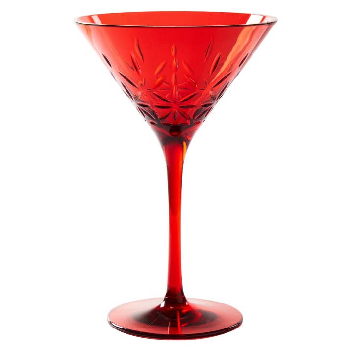 Sophistiplate - Wholesale Cocktail/Liquor Glass - Martini Classic | Red | 8 Oz