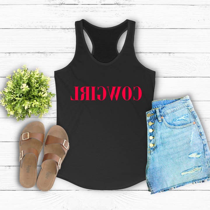 Reverse Cowgirl Tank Top for wholesale by Wild & Wanted