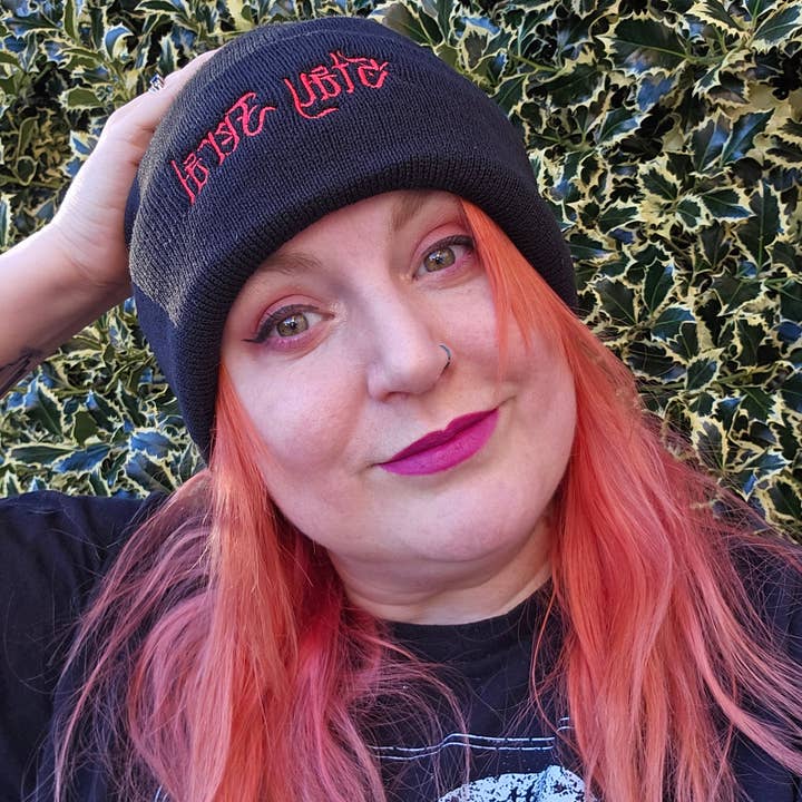 Black Beanie Hat - Stay Feral for wholesale by Minifi's Oddities