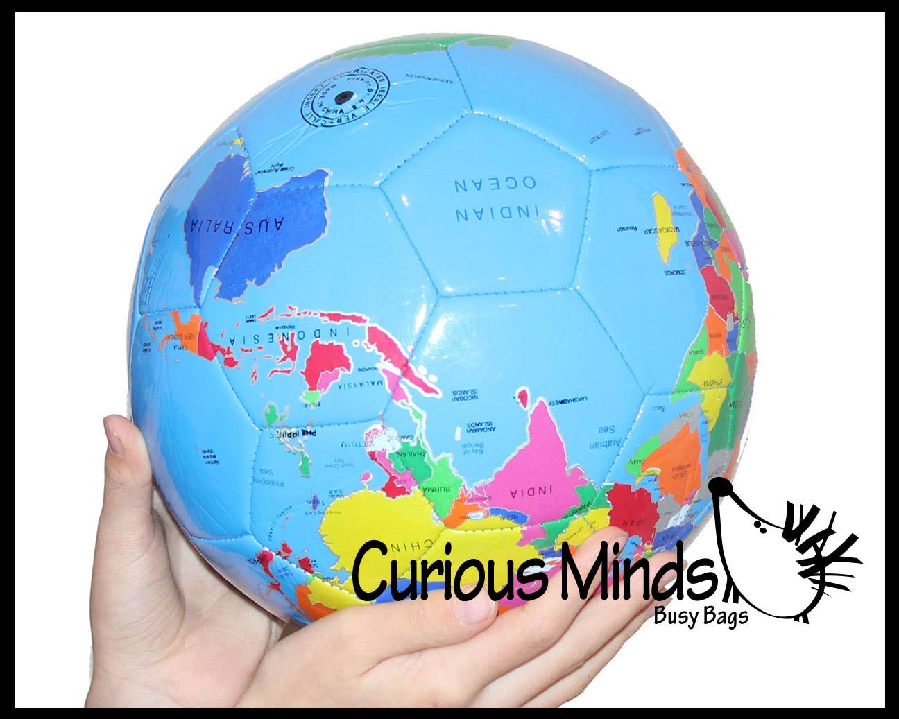 Curious Minds Toys - Vente Ballon de sport – enfant - 1 ballon de soccer Earth Globe - Ballon de sport de 8 pouces - Athlétisme en plein air4