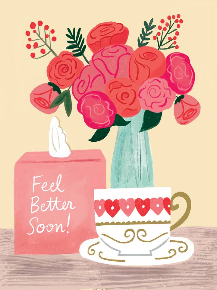 Feel Better Soon Card | Get Well Soon Greeting Card
for wholesale by Little Desk Drawer
