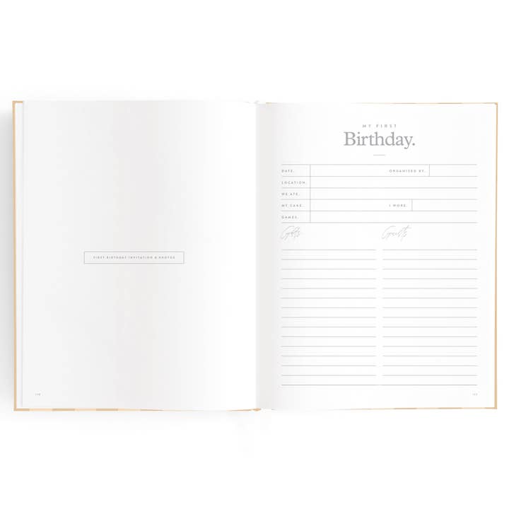 Fox & Fallow - Wholesale Memory book – Child & baby - Baby Book Coffee Stripe9