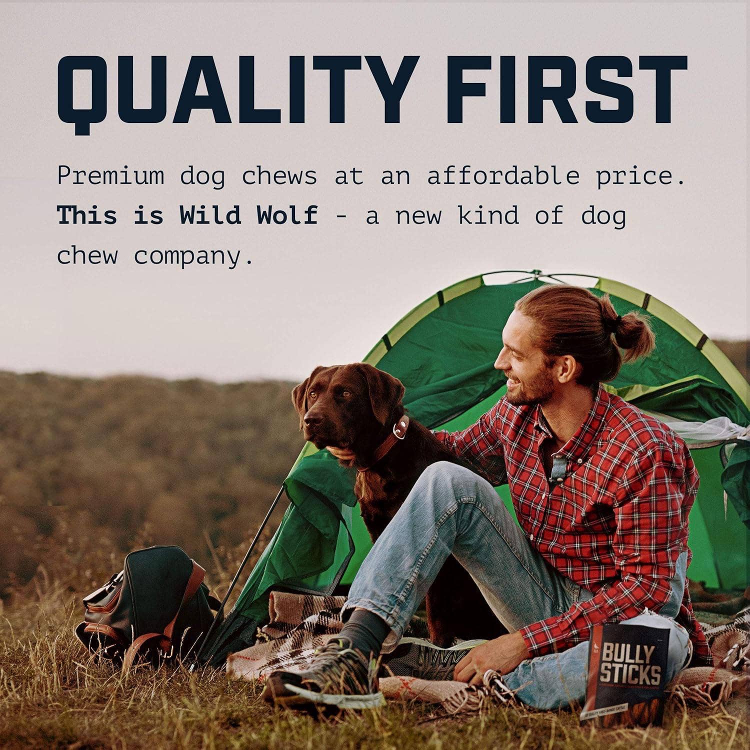 Wild Wolf Bully Sticks - Wholesale Pet Treats - Dog - USA Chicken Feet - 100% Natural Dog Chew Treats - Lab-Tested1