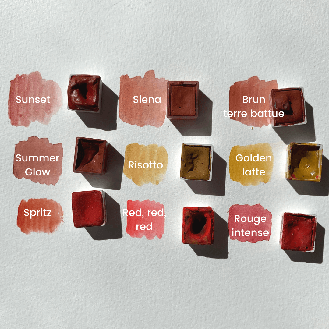 LA NOUVELLE VAGUE COULEURS - Wholesale Watercolor Paint - Handmade Watercolor - Sunset Pink Brown2