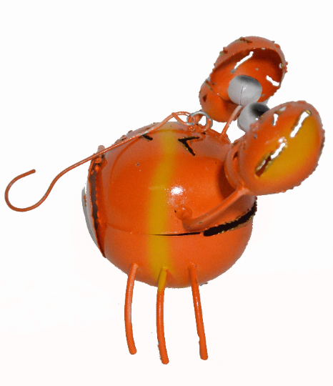 White Elephant - Wholesale Decorative Tabletop Object - Sm Metal Crab Candle Holder Hanging Home Décor Art2