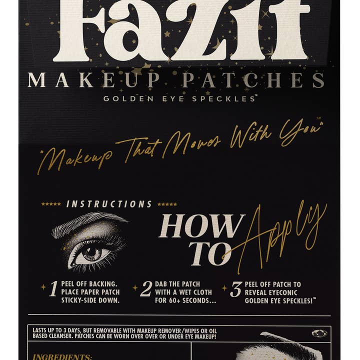 Fazit - Wholesale Eyeshadow - Fazit Makeup Patches - Gold Eye Speckles- Eye Shadow Glitter5