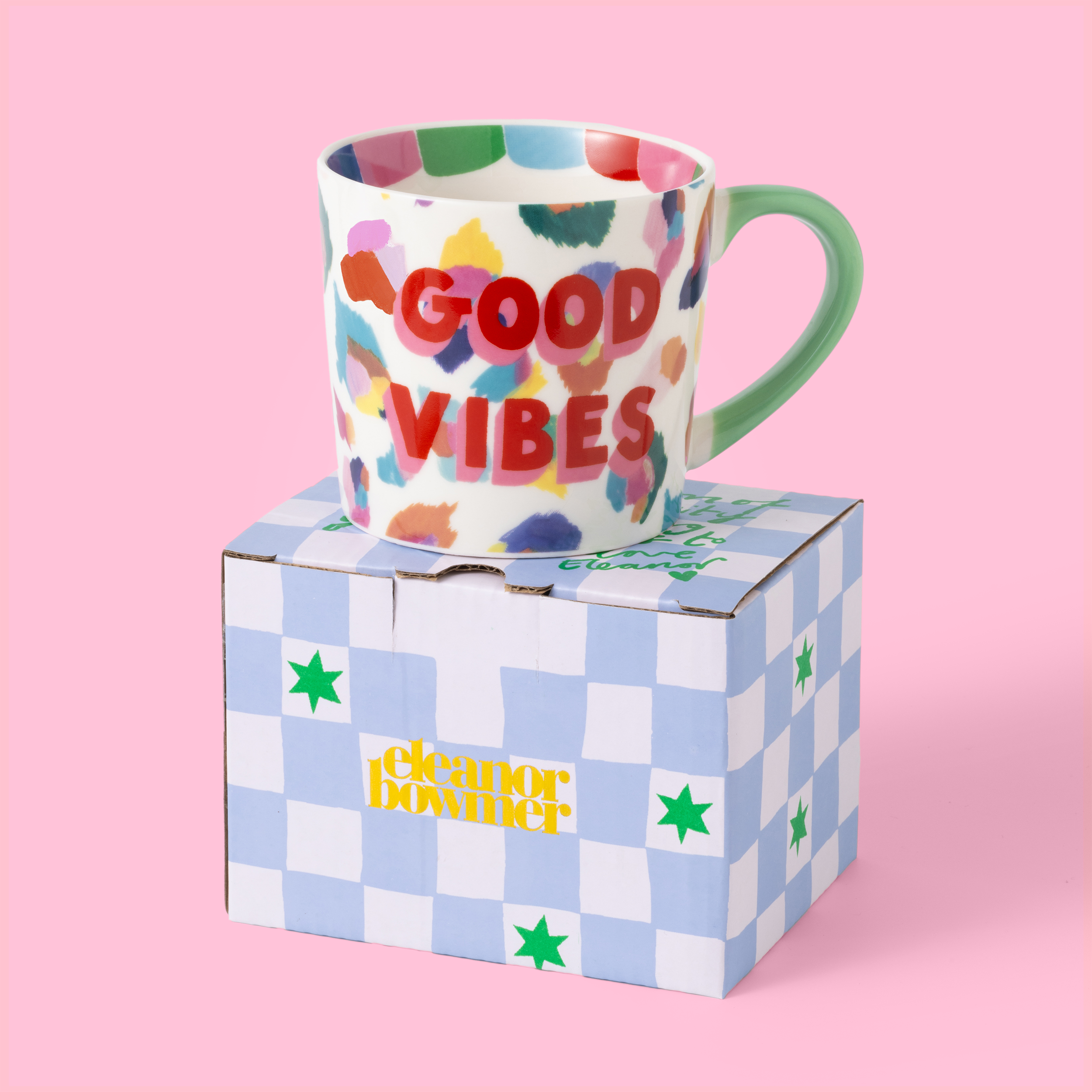 Eleanor Bowmer - Wholesale Coffee Mug - Good Vibes Painted Leopard Mug3