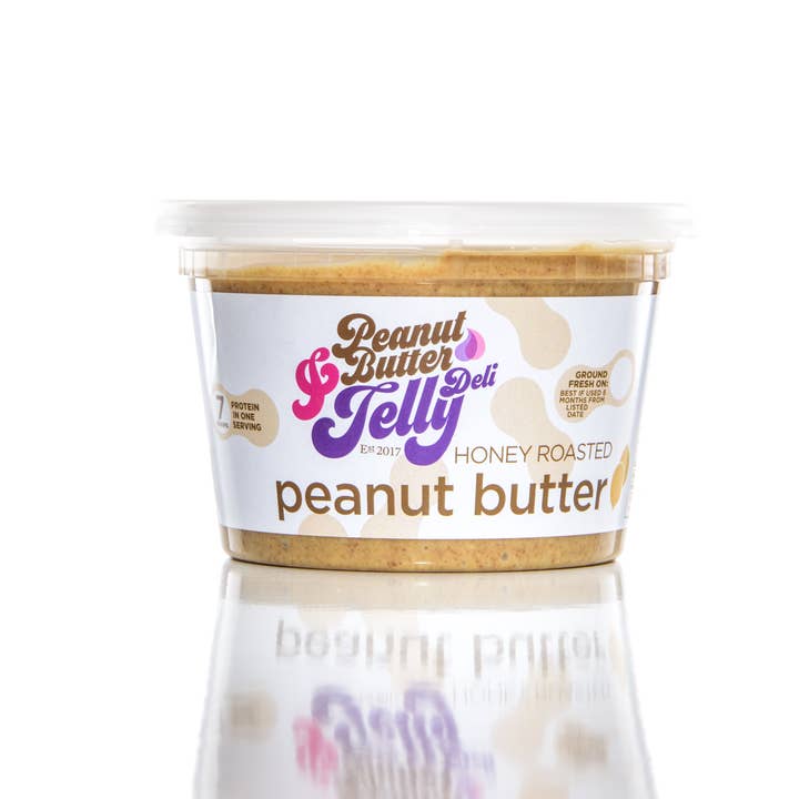 Honey Roasted Peanut Butter for wholesale by Peanut Butter & Jelly Deli