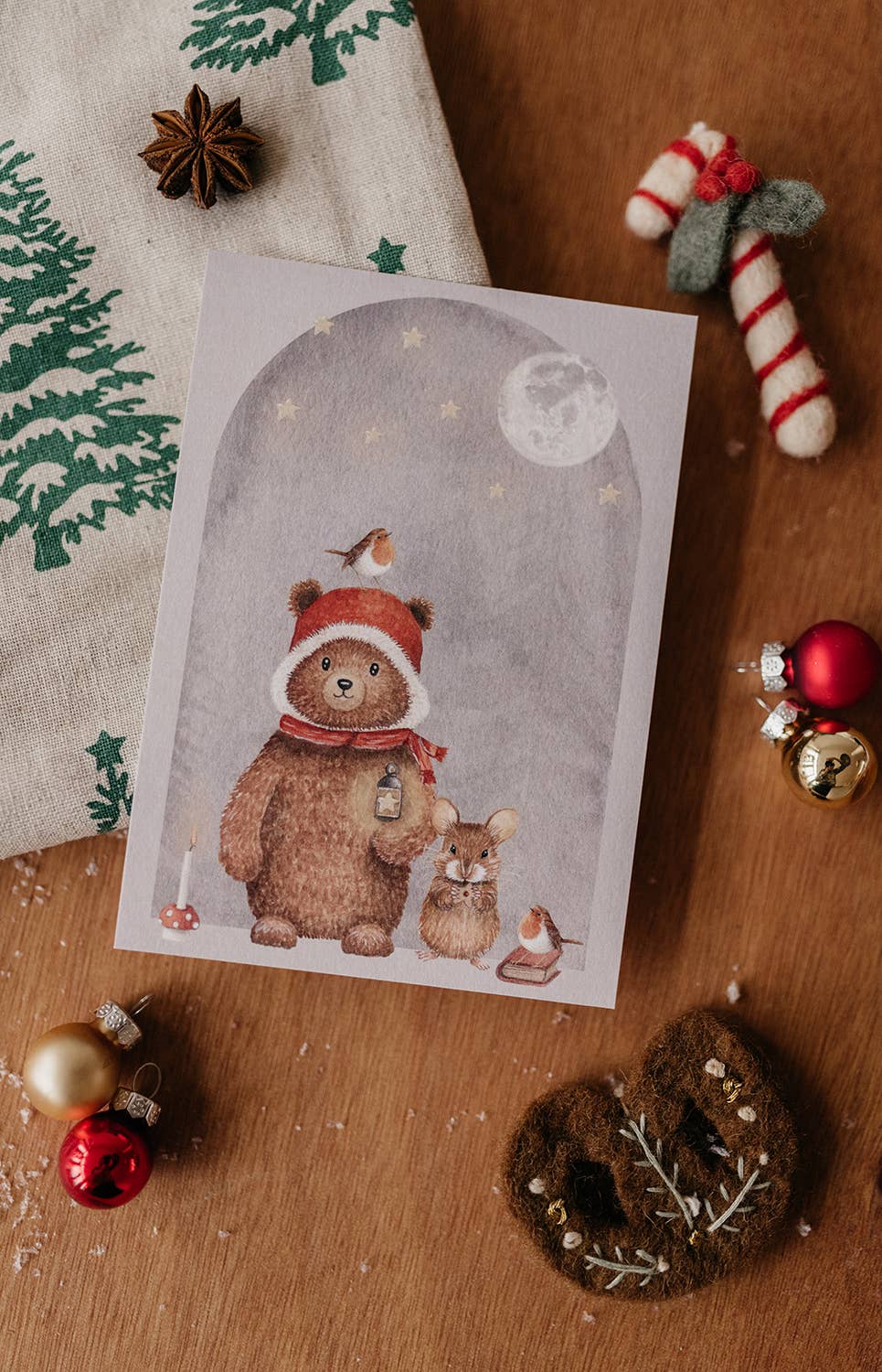 Appeloogje - Wholesale Everyday Greeting Card - Postcard bear with mouse5