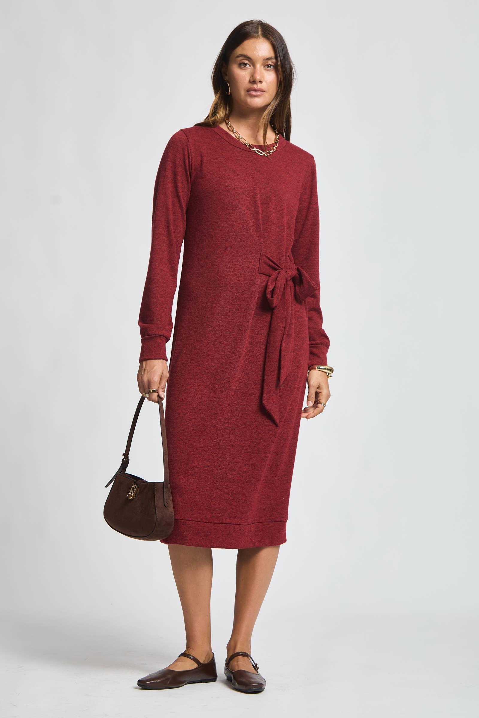 Dear Scarlett - Wholesale Dress - Women's - Hacci Knit Tunic Dress TRV-TIMELESS6