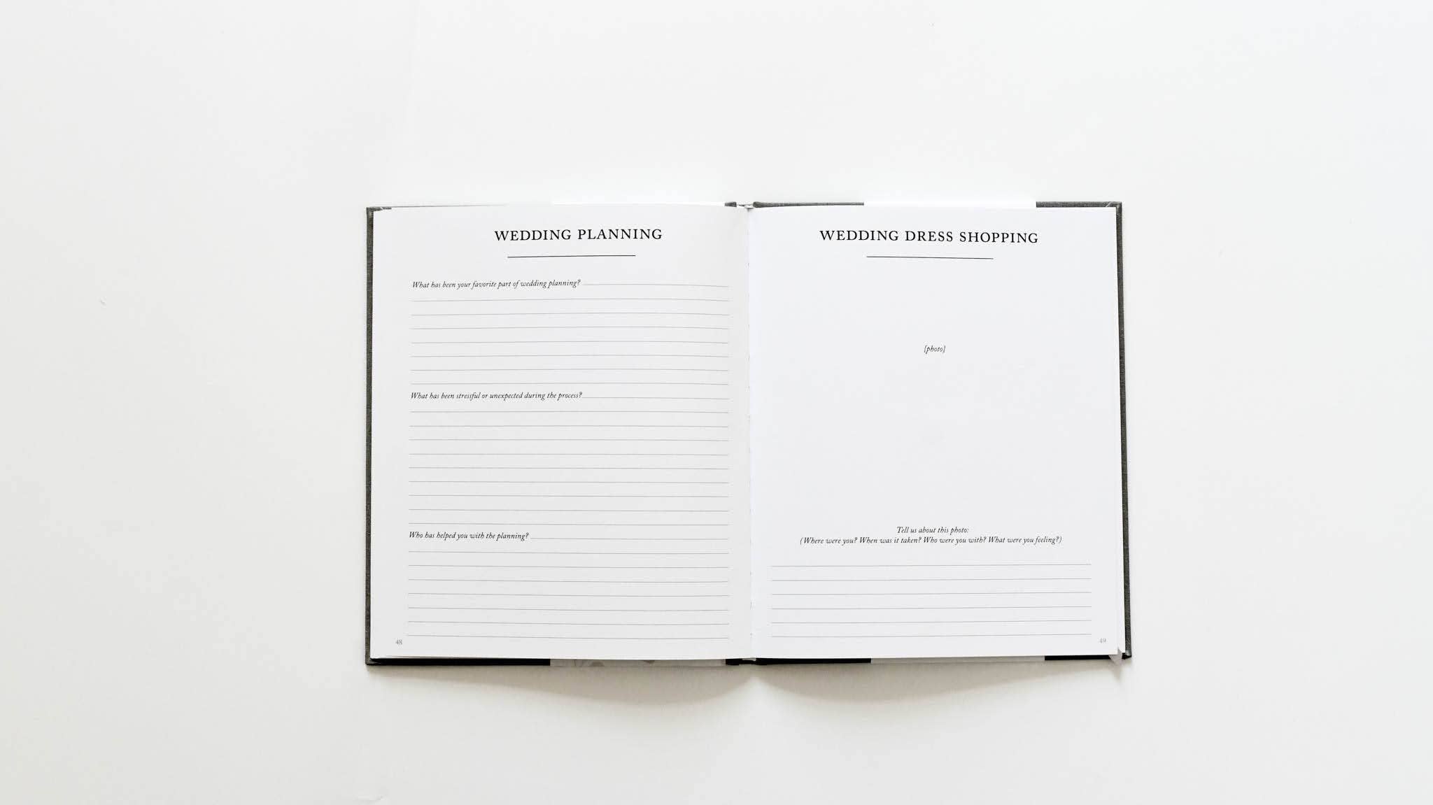 Duncan & Stone Paper Co. – Engroshandel Dagbog – Forlovelsesdagbog | Gave til nyforlovede brudepar | Bog til par7