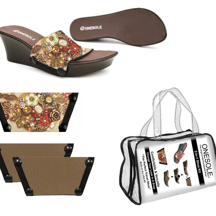 Cafe Onesole Interchangeable Shoe Set Mocha Sparkle for wholesale by Onesole