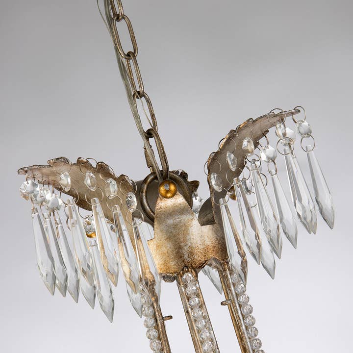 Lucas McKearn - Wholesale Chandelier/Hanging Light - Louis 3 Light Chandelier in Distressed Gold and Silver2