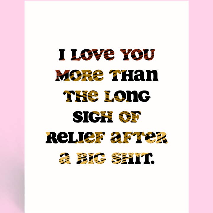 Cards o' Glee LLC - Wholesale Love Card - Big Shit Relief