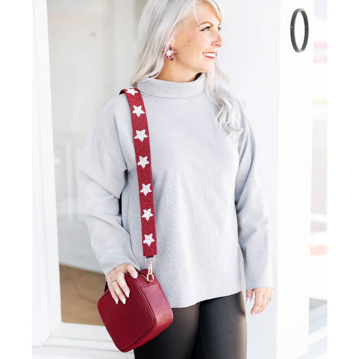 Viv&Lou – wholesale Bag strap – women's – Garnet Star Beaded Crossbody Strap3