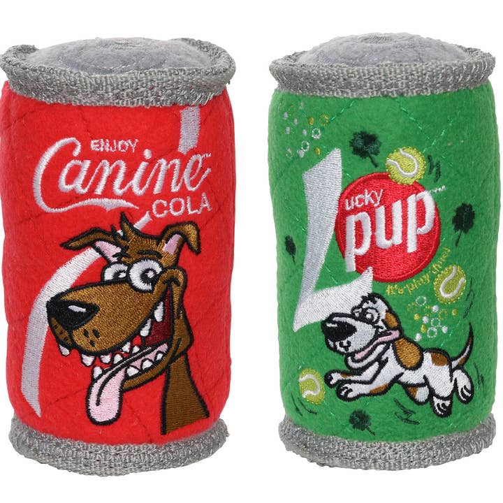 Tuffy® Beer & Soda Can - Smella Arpaw, Squeaky Dog Toy for wholesale by Tuffy Dog Toys - VIP Products