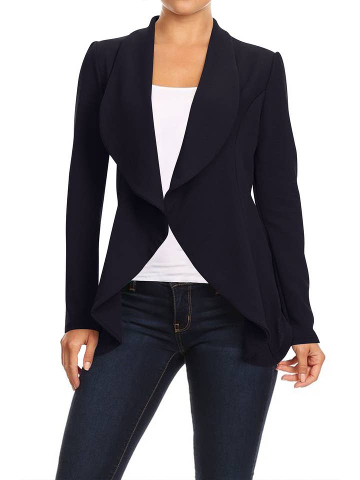 MOA COLLECTION - Wholesale Blazer - Women's - Women's Casual Office Work Basic Blazer Jacket S-3XL48
