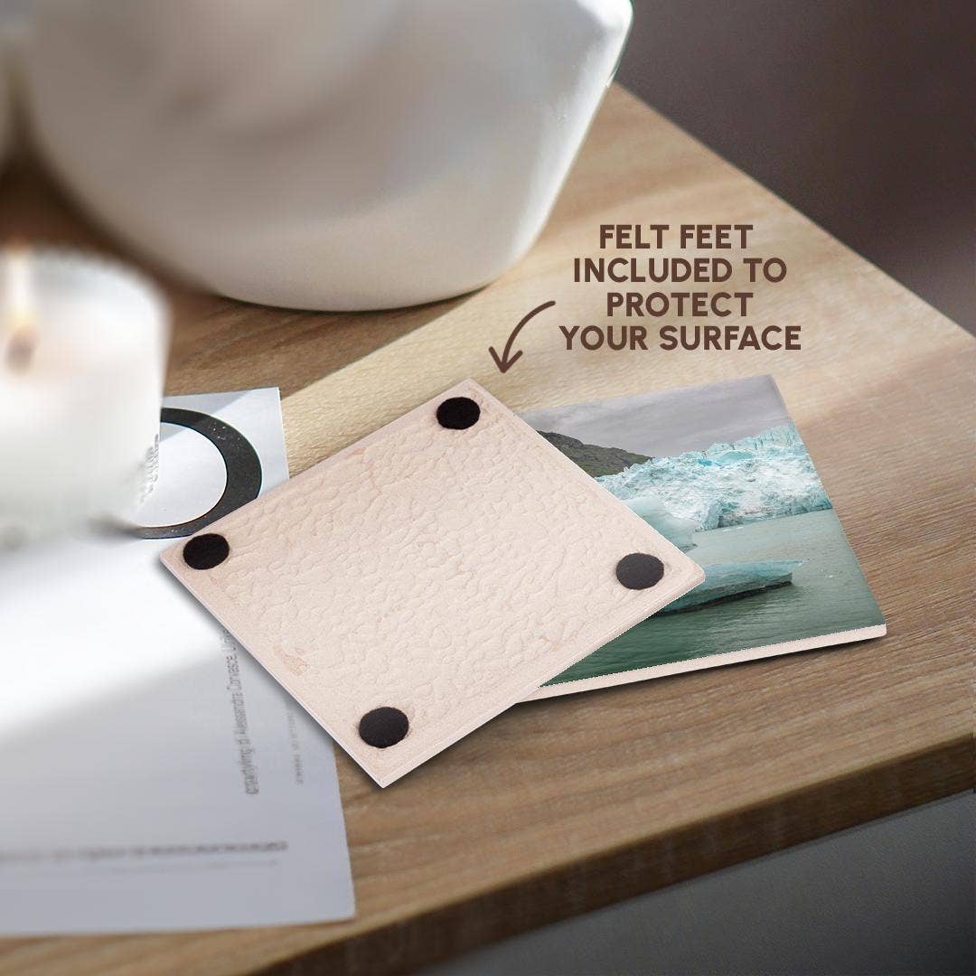 3dRose - Wholesale Onderzetters - 3dRose, IJsbergen van de Margerie-gletsjer smelten langzaam in Glacier Bay., Onderzetter3