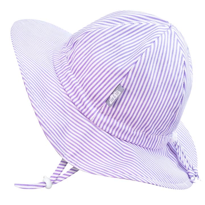 Jan & Jul - Wholesale Sun Hat - Kids - Purple Stripes | Cotton Floppy Hat