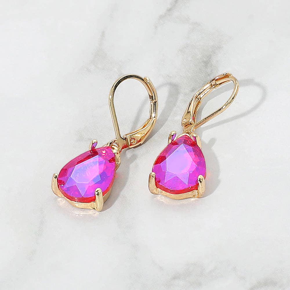 Sensibling Corp. - Wholesale Dangle Earrings - Teardrop Glass Stone Drop Dangle Earrings5