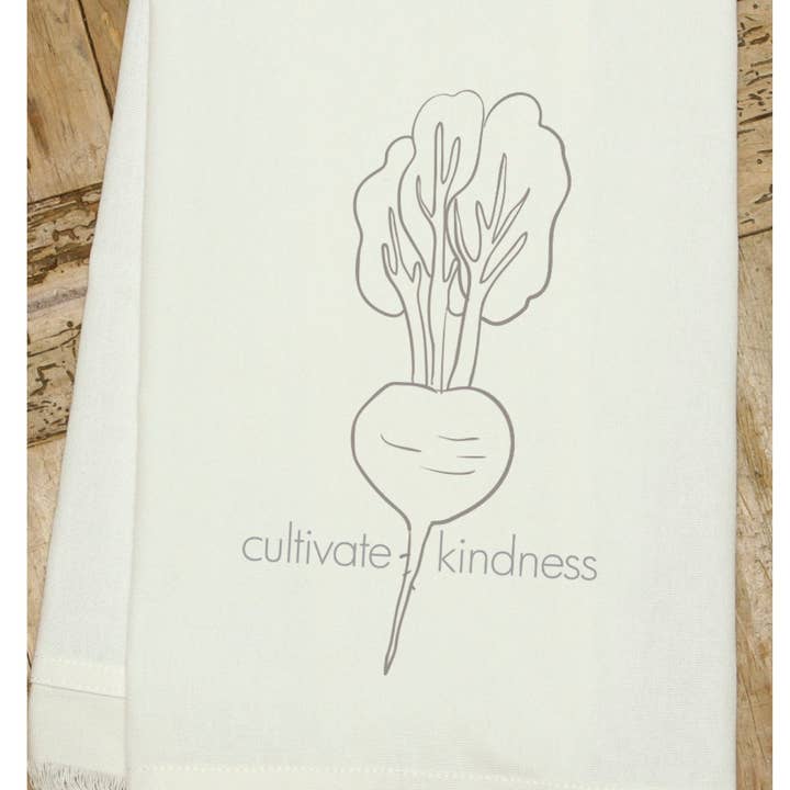 Cultivate kindness / Natural Kitchen Towel for wholesale by Second Nature by Hand