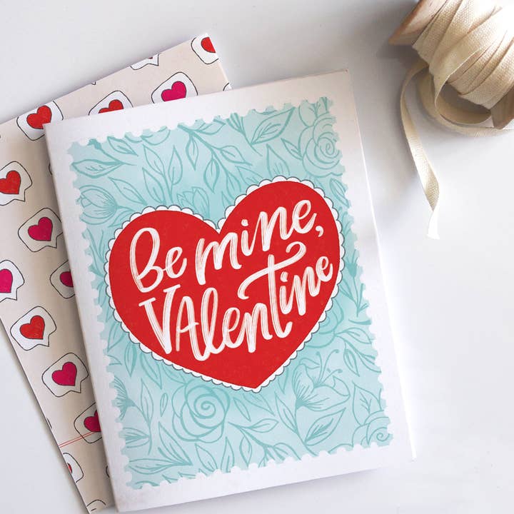 The Noble Paperie - Vendita all'ingrosso Biglietti per San Valentino - Be Mine Valentine | Biglietto d'amore per San Valentino per partner e amico