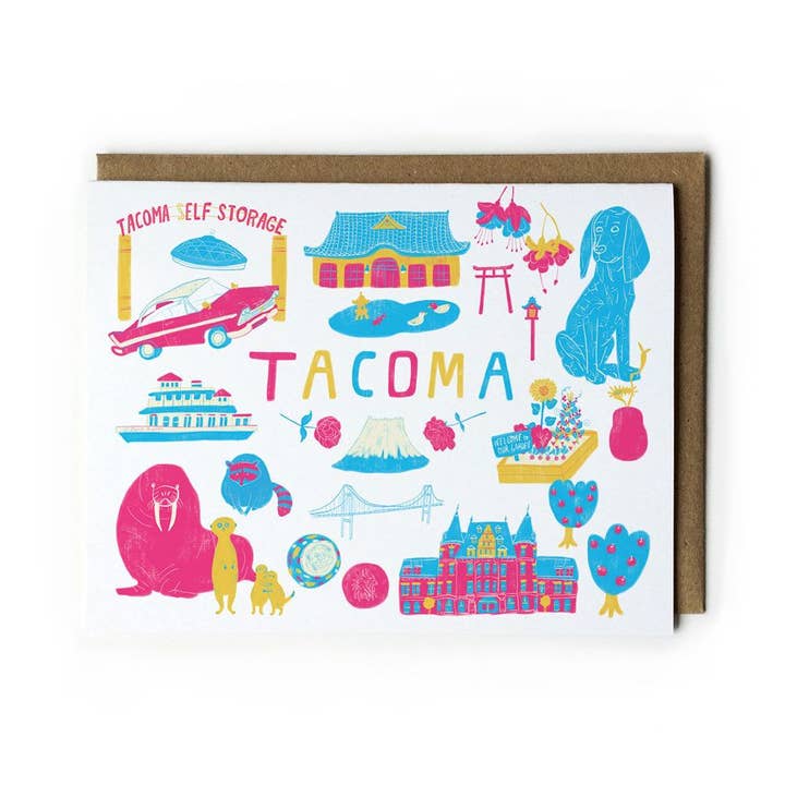 Honeyberry Studios - Wholesale Everyday Greeting Card - Tacoma Greeting Greeting Card0