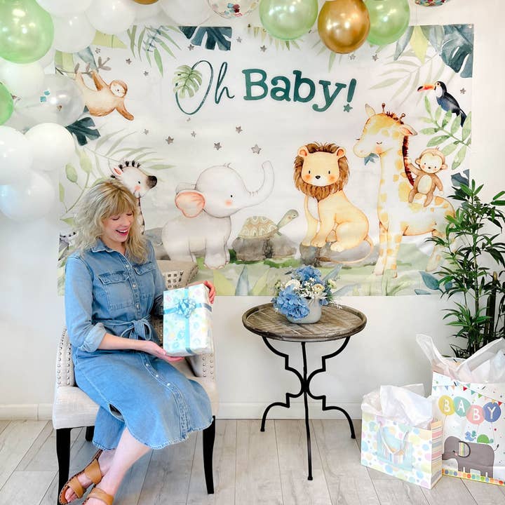 Kate Aspen – wholesale Photography backdrop – Safari Baby Shower Photo Backdrop