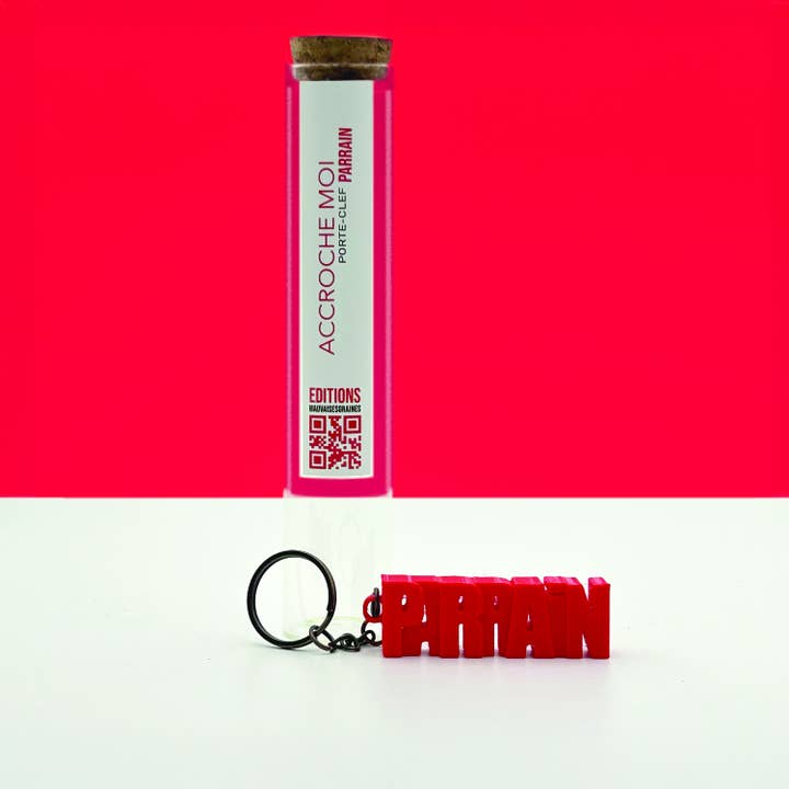 Portachiavi con messaggio – PADRINO per la vendita all'ingrosso da parte di MauvaisesGraines