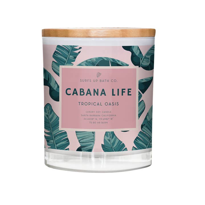 CABANA LIFE | Tropical Oasis | Candela di soia LUXE per la vendita all'ingrosso da parte di The Little Bath Co.