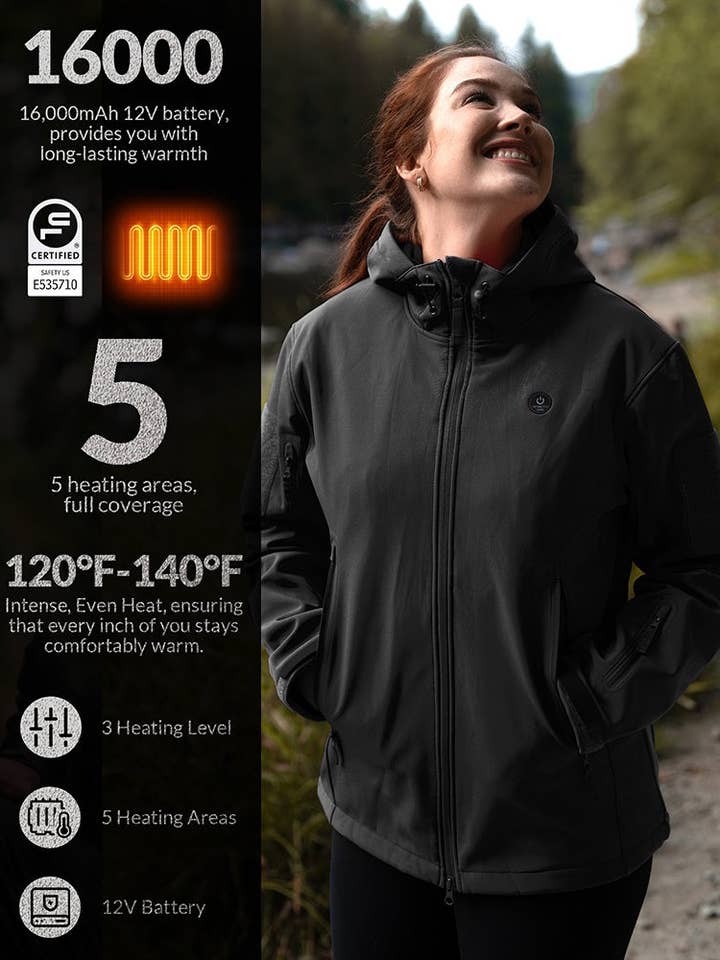 Antarctica Outdoors - Wholesale Jacket – Men's - ANTARCTICA GEAR Heated Jacket for Men and Women, Winter Coat Soft Shell Heating Hood Jacket22