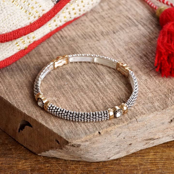 PennyLine inc - Wholesale Bangle Bracelet - Timeless Layering Textured Bangles Bracelets Silver tone 8 styles20