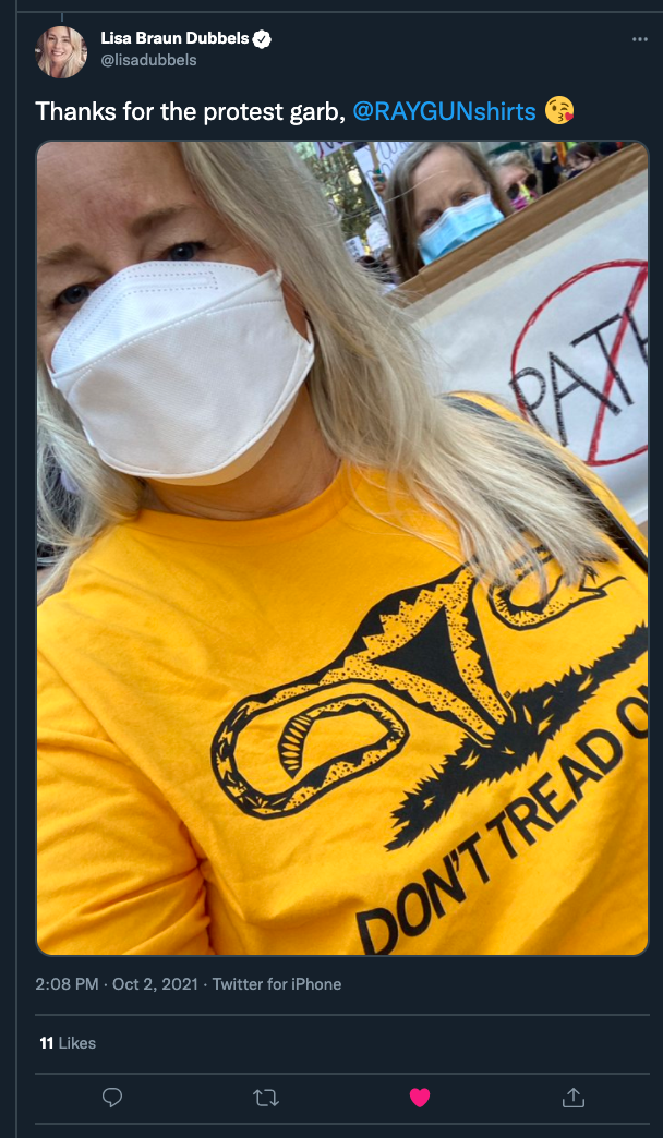 RAYGUN - Wholesale Screen Printed T-Shirt - Women's - Don't Tread On Me Uterus7