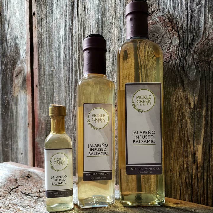 Pickle Creek Herbs - Wholesale Vinegar - Jalapeño Infused Balsamic Vinegar0