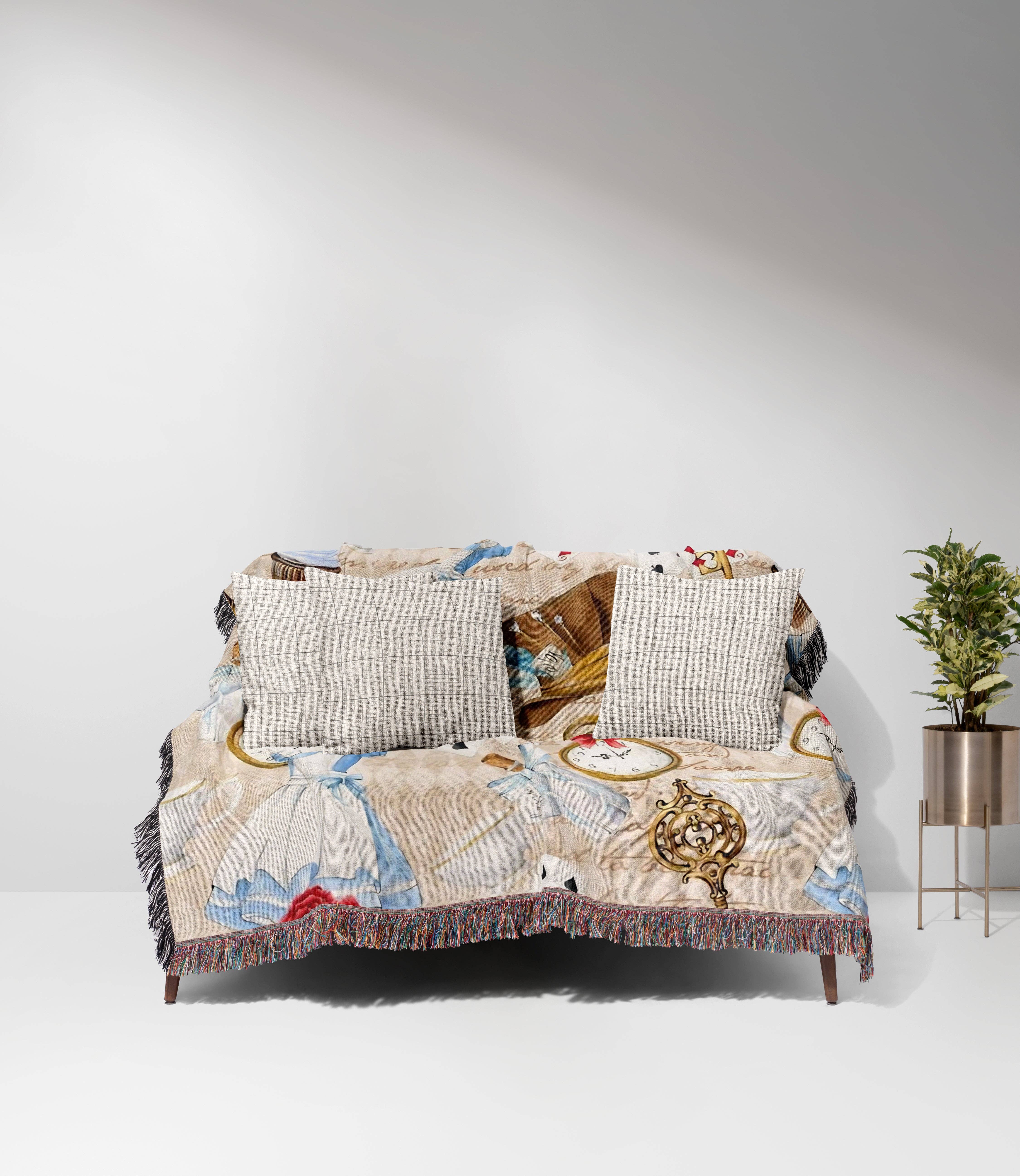 MagicMerchEmporium - Vendita all'ingrosso Plaid - Coperta Intrecciata Alice nel Paese delle Meraviglie3