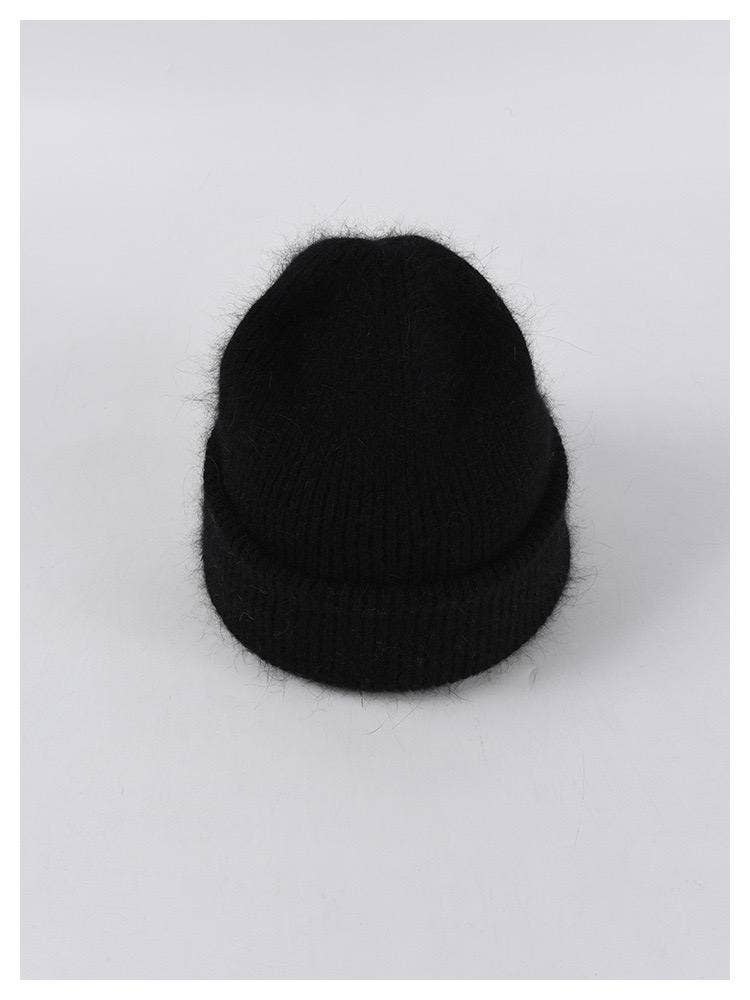Angora Beanie Hat - Black for wholesale on Faire2