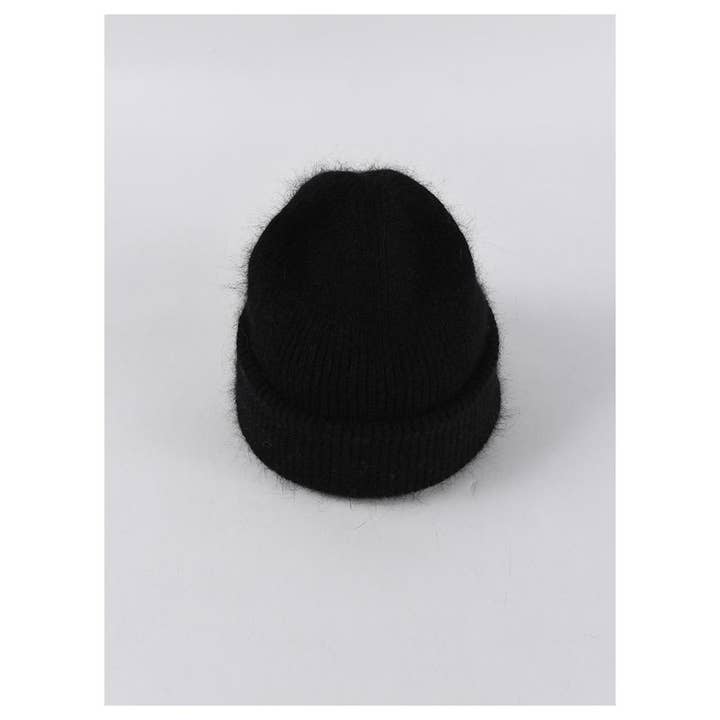 Angora Beanie Hat - Black for wholesale on Faire2