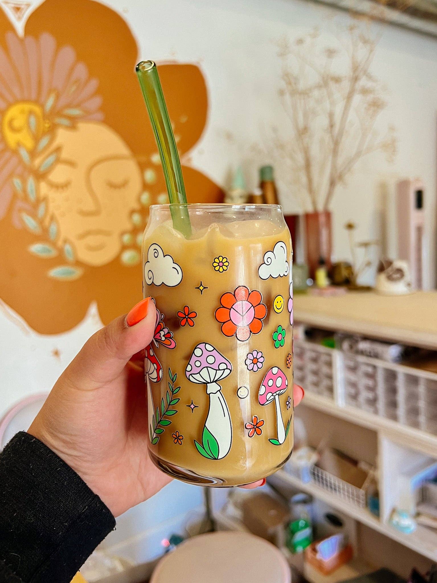 Made by April-Lynn – Engroshandel Drikkeglas/kop – Champignon Fields glaskop2