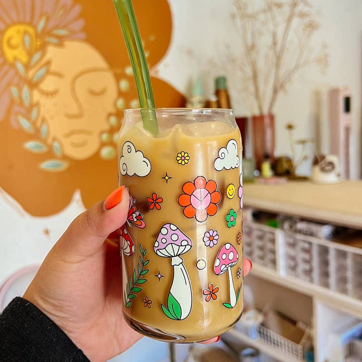 Made by April-Lynn – Engroshandel Drikkeglas/kop – Champignon Fields glaskop2