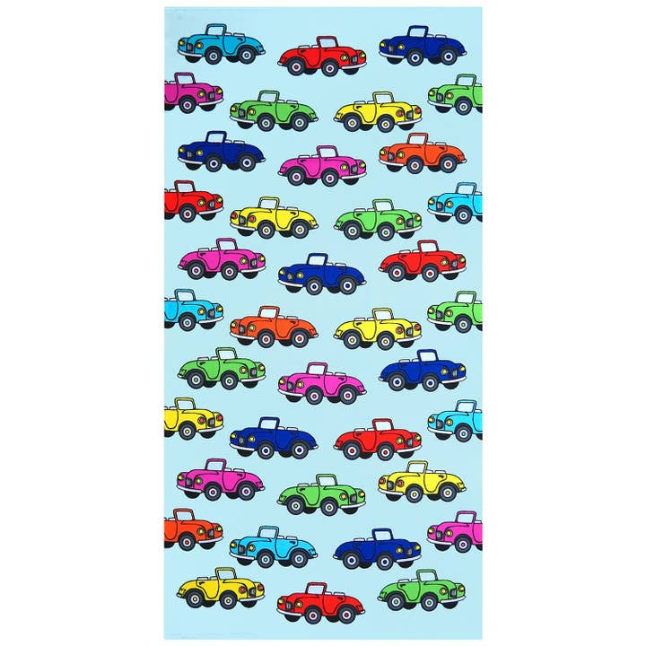 Le comptoir de la plage - Vente Serviette de plage - Serviette de plage enfant microfibre 70x140 - Cars